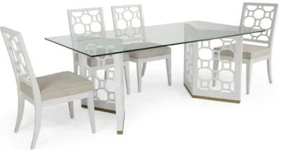 Chelsea Glass Dining Table With 4 Chairs