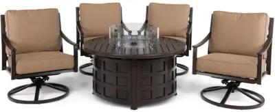 Summit 5 Piece Round Fire Table Set