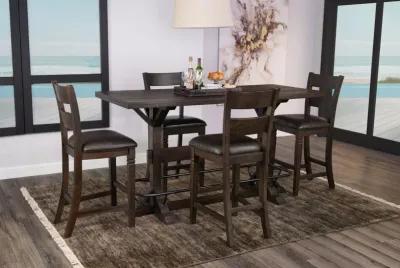 Homestead Grand Pub Table With 4 Ladderback Bar Stools