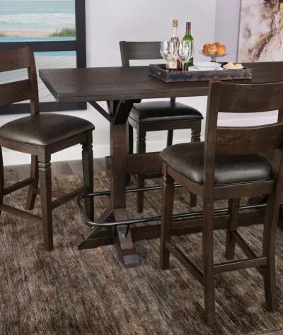 Homestead Grand Pub Table With 4 Ladderback Bar Stools