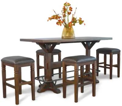 Homestead Grand Pub Table with 4 backless stools