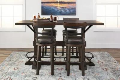 Homestead Grand Pub Table With 4 Swivel Bar Stools