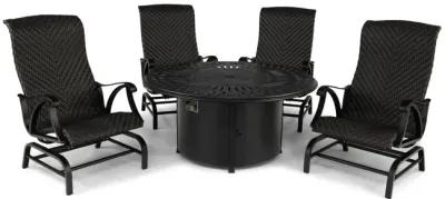 San Tropez 5 Piece Fire Table Chat Set 