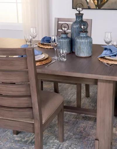 Emerson Dark Taupe Trestle Table With 4 Chairs