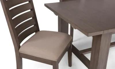 Emerson Dark Taupe Trestle Table With 4 Chairs