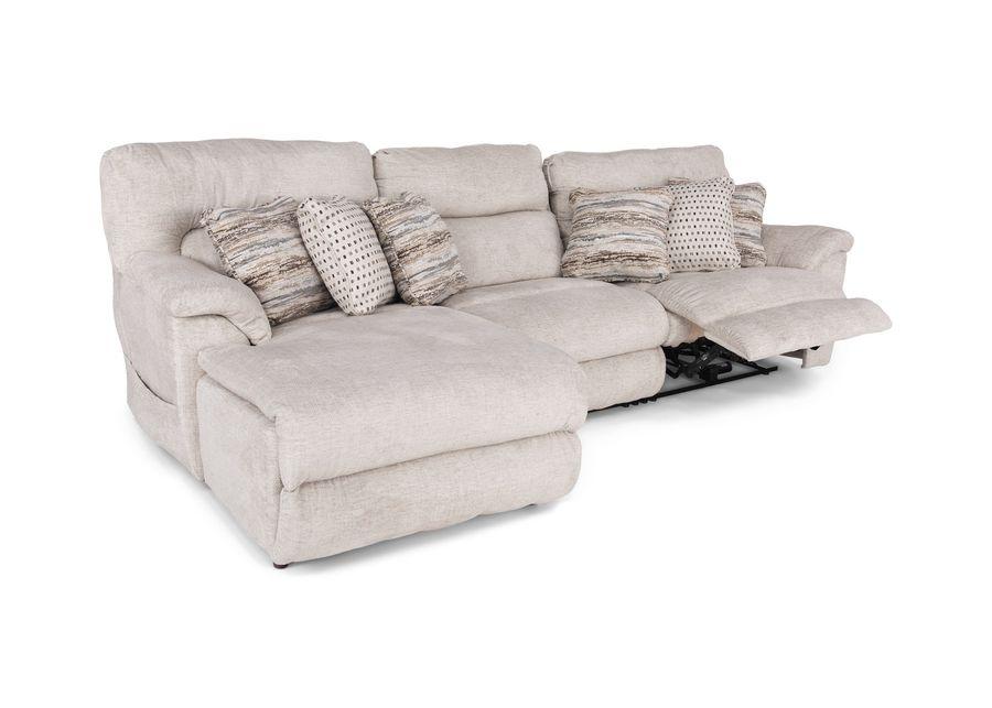 Retreat 3 Piece Power Reclining Modular Sectional with Massage - Left Arm Facing Chaise