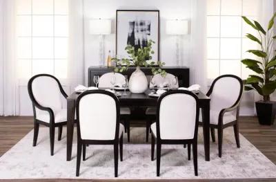 Layla Dining Table With 4 Side Chairs And 2 Arm Chairs