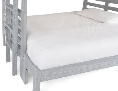 Skyler Twin Full Bunk With Ladder - Aspen Grey