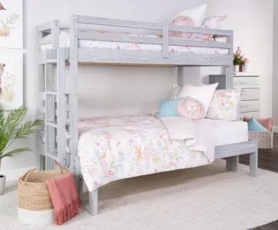 Skyler Twin Full Bunk With Ladder - Aspen Grey