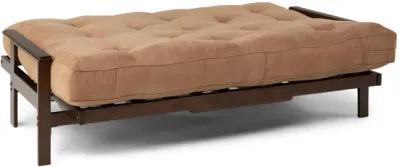 Kennedy Futon Black Walnut with 10  Mocha Futon Mattress