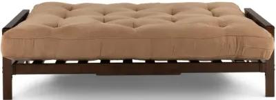 Kennedy Futon Black Walnut with 10  Mocha Futon Mattress