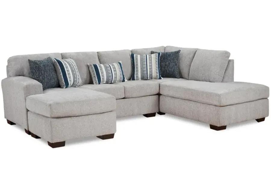 Cosmo 2 Piece Sectional - Platinum