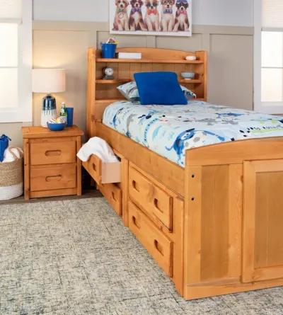 Bunkhouse Palomino Full Captain Bed with 1 Side Storage - Cinnamon