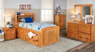 Bunkhouse Palomino Full Captain Bed with 1 Side Storage - Cinnamon