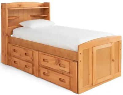 Bunkhouse Palomino Full Captain Bed with 1 Side Storage - Cinnamon