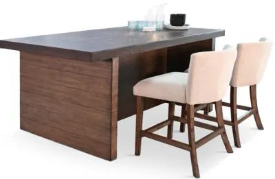 Boise Counter Bar With 4 Corduroy Counter Stools