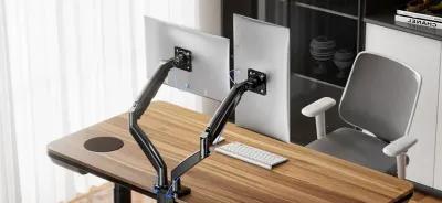 Ergo Motion Power Desk With Dual Arm Monitor Mount