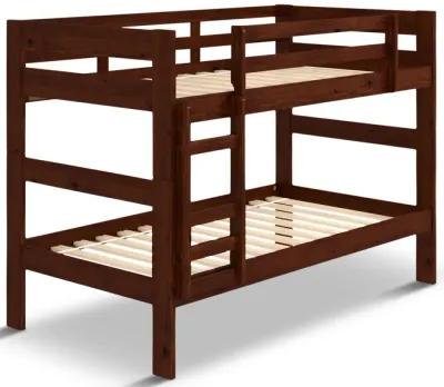 Zaven Twin Twin Bunk Bed - Chocolate