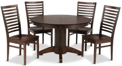 Tucson Amish Maple Round Table With 4 Chairs