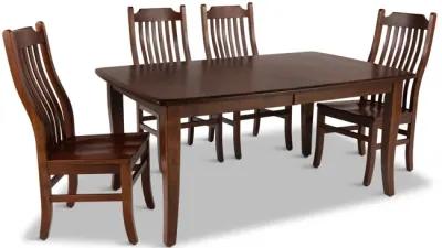 Easton Pike Leg Table With 4 Side Chairs