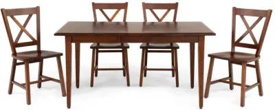 Eagle Mountain Extension Table And 4 X Back Chairs - Cherry