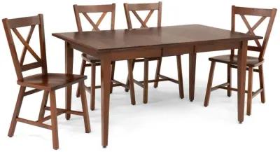 Eagle Mountain Extension Table And 4 X Back Chairs - Cherry