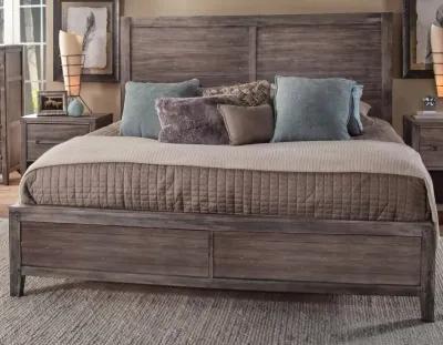 QUEEN COMPLETE PANEL BED W/ PANEL FOOTBOARD