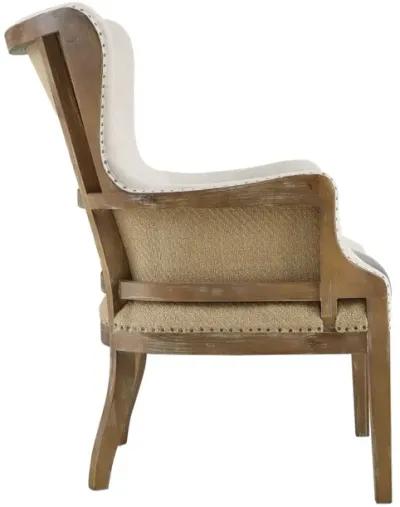 Steve Silver George Alabaster Wingback Accent Barrel Chair