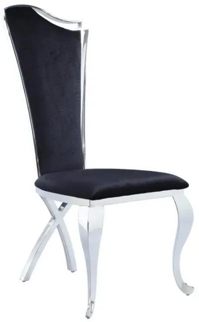 NADIA BLACK CONTEMPORARY HIGH-BACK SIDE CHAIR