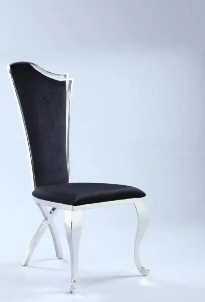 NADIA BLACK CONTEMPORARY HIGH-BACK SIDE CHAIR