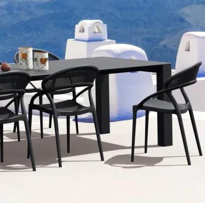 Compamia Sunset Extendable Outdoor Dining Set 9-Piece Black