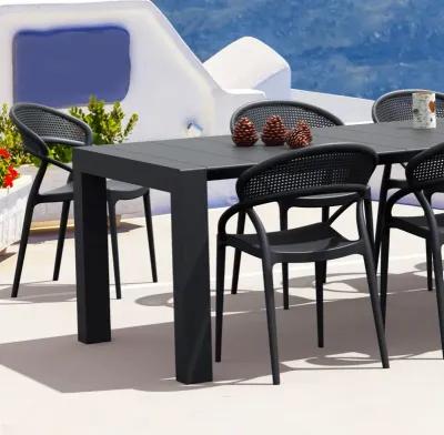 Compamia Sunset Extendable Outdoor Dining Set 9-Piece Black