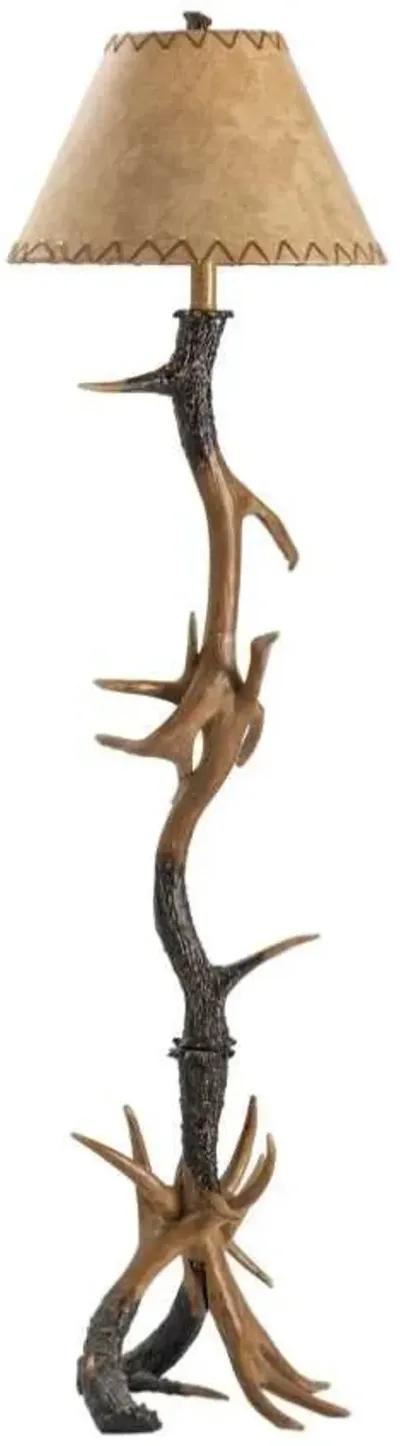 TROPHY NATURAL ANTLER FLOOR LAMP