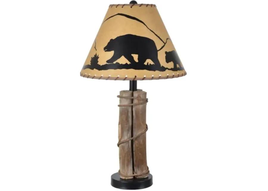 BEAR WALK BLACK/BROWN TABLE LAMP