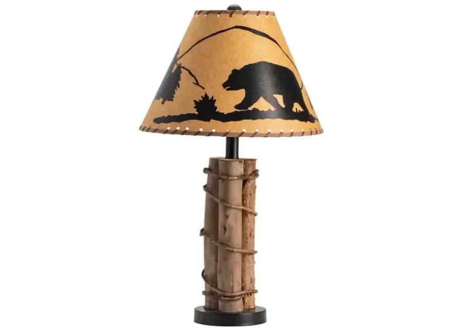 BEAR WALK BLACK/BROWN TABLE LAMP