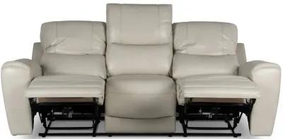 Steve Silver Laurel Leather Dual-Power Reclining Sofa Ivory