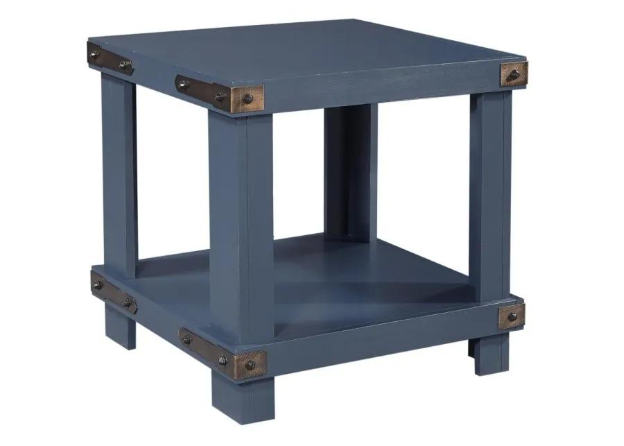 SAWYER MALTA BLUE END TABLE