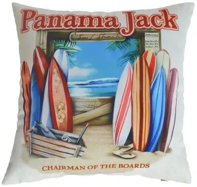 PANAMA JACK CHAIRMAN OF THE BOARDS THROW PILLOW