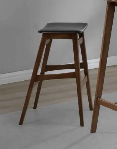 Coaster Finnick Cushioned Backless Bar Stool Walnut