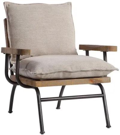 Uttermost Declan Neutral Linen Accent Chair