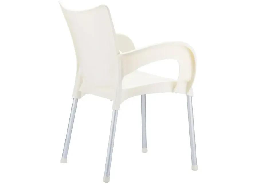 ROMEO RESIN DINING ARM CHAIR BEIGE