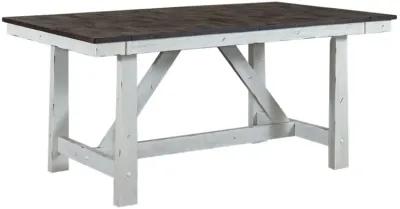 Liberty Furniture 5-Piece Trestle Two-Tone White Wood Dining Table Set Farmhouse