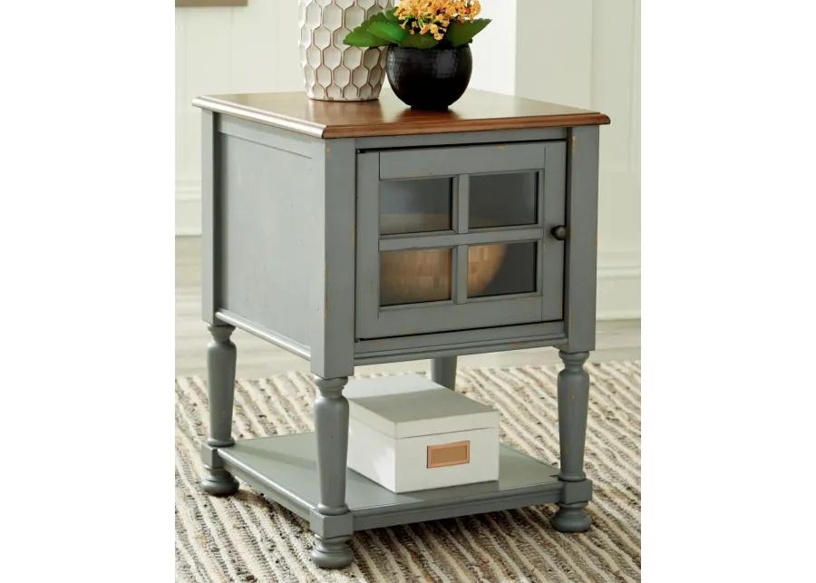 MIRIMYN ACCENT CABINET GRAY/BROWN SIGNATURE DESIGN