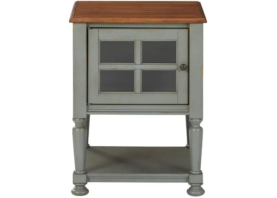 MIRIMYN ACCENT CABINET GRAY/BROWN SIGNATURE DESIGN