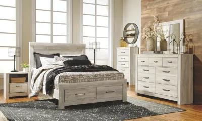 BELLABY QUEEN PLATFORM BED WITH 2 STORAGE DRAWERS WHITEWASH SIGNATURE DESIGN