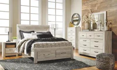 BELLABY QUEEN PLATFORM BED WITH 2 STORAGE DRAWERS WHITEWASH SIGNATURE DESIGN