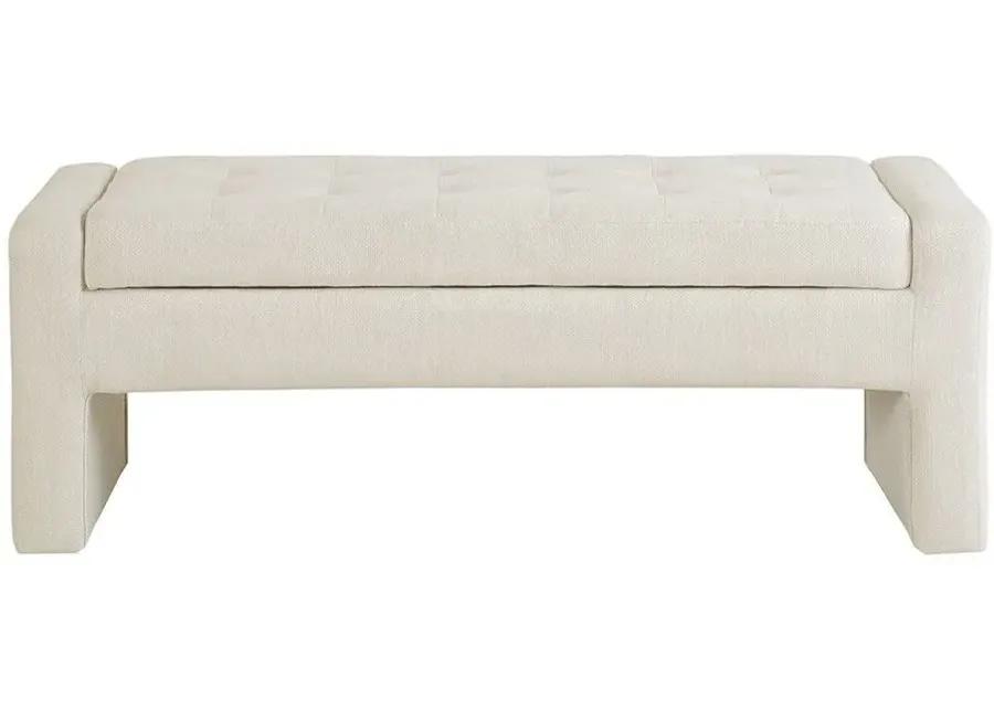 MADISON PARK CREAM GILLIAN STORAGE BENCH