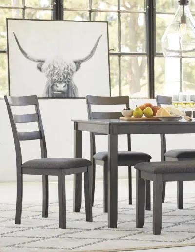 Ashley Bridson Dining Table & Chairs with Bench Gray