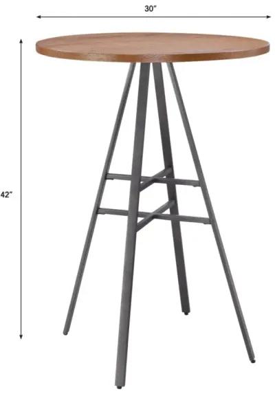 American Woodcrafters Filmore Grey/Gold Oak Bar Stools & Table Set