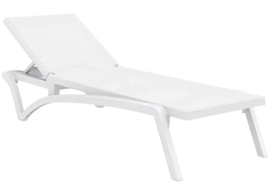 PACIFIC SLING CHAISE LOUNGE WHITE FRAME WHITE SLING